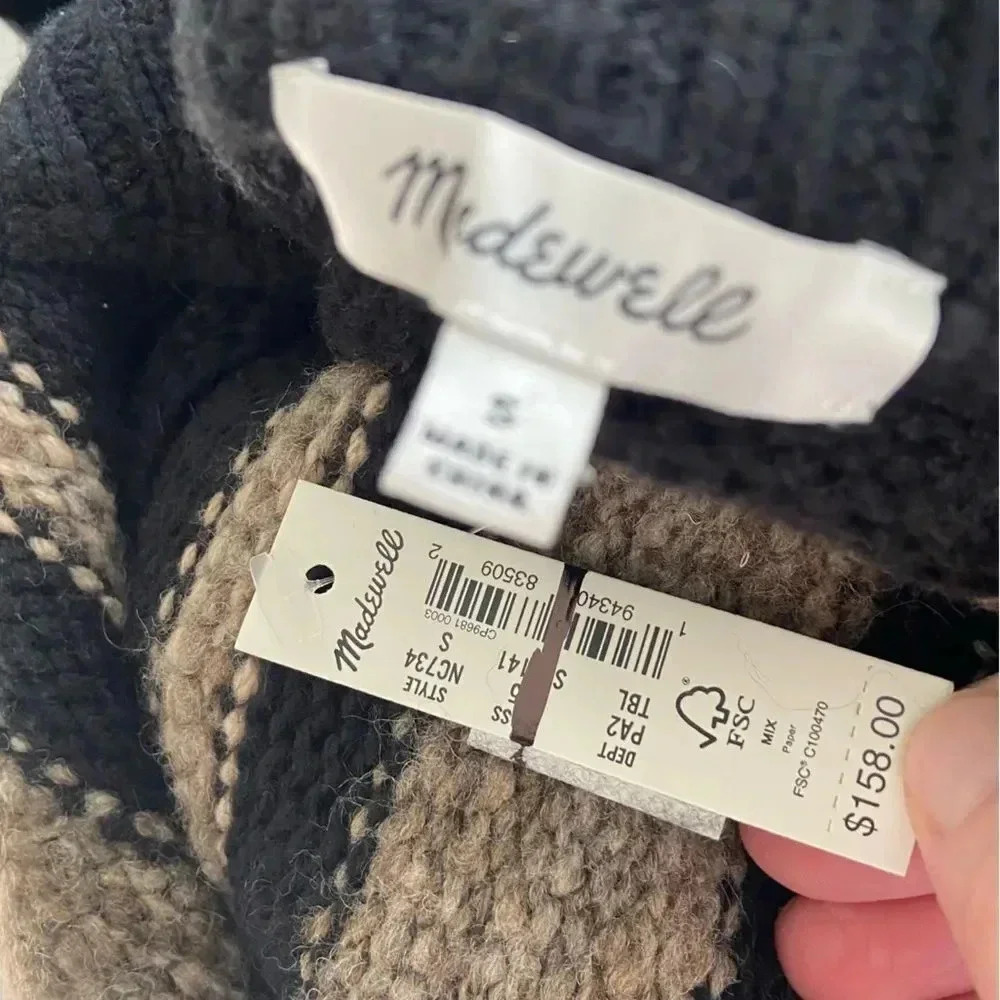 NWT Madewell Benshire Bomber Sweater Jacket size Small - Picture 10 of 11
